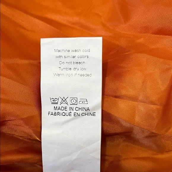 Women's Orange Hooded Puffer Vest Super Warm Cozy and Trendy Sz Small - Picture 7 of 10